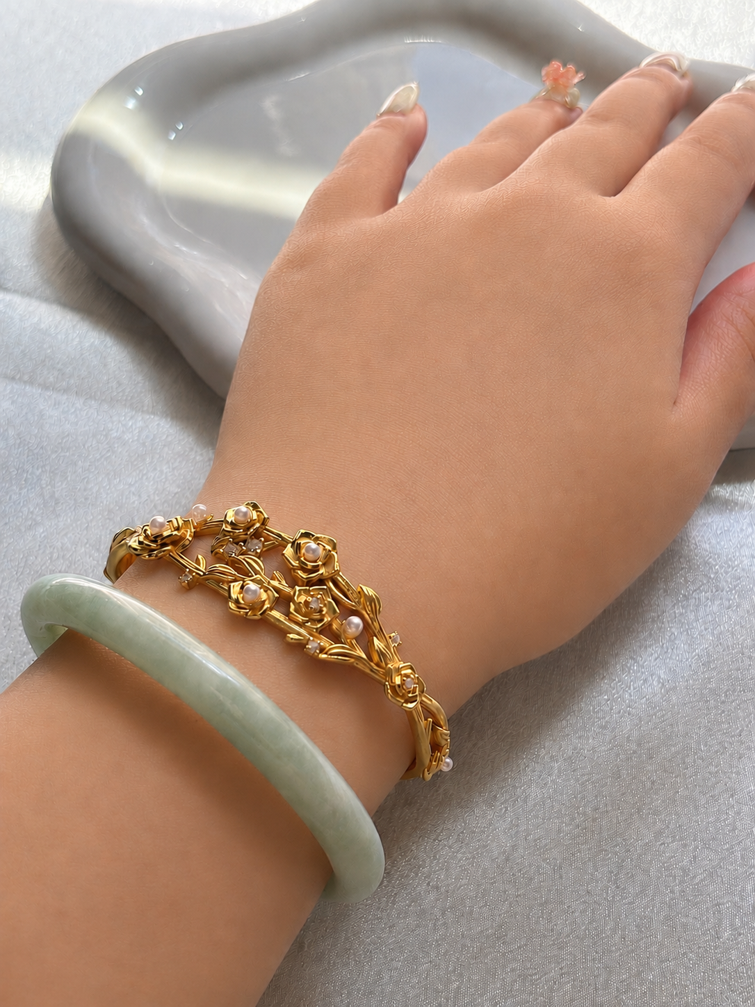 Golden Blossom Cuff