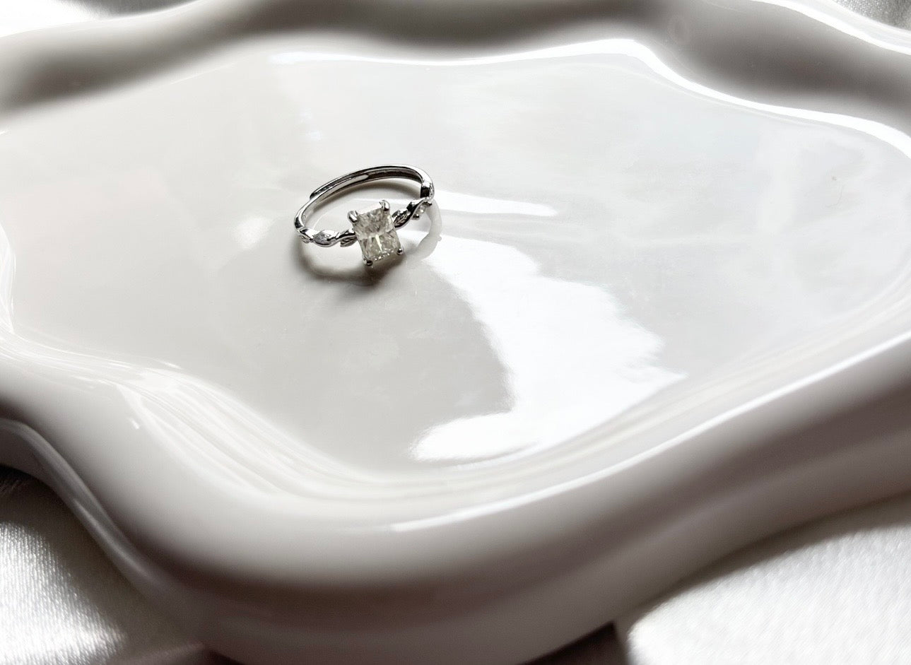 Radiant Cut Moissanite Ring