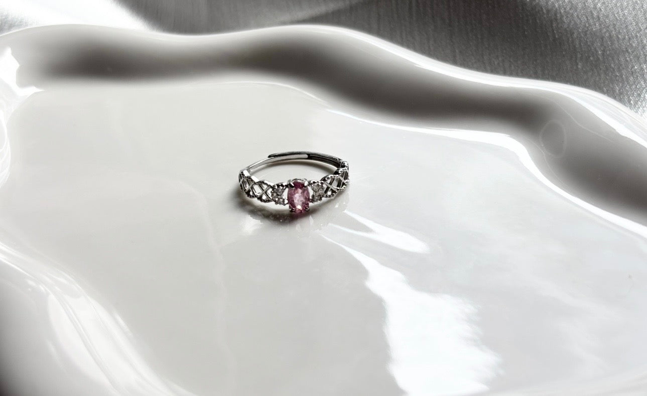 Pink Aquamarine Ring
