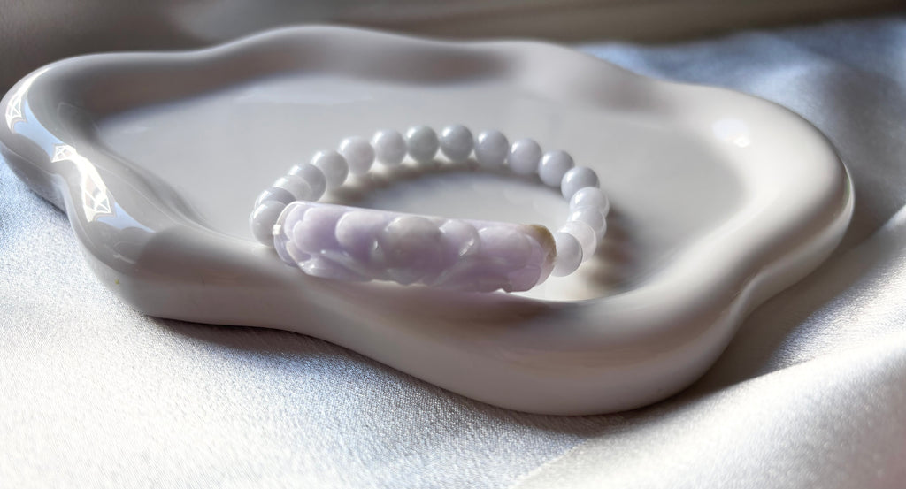 Lavender Peony Jade Bracelet