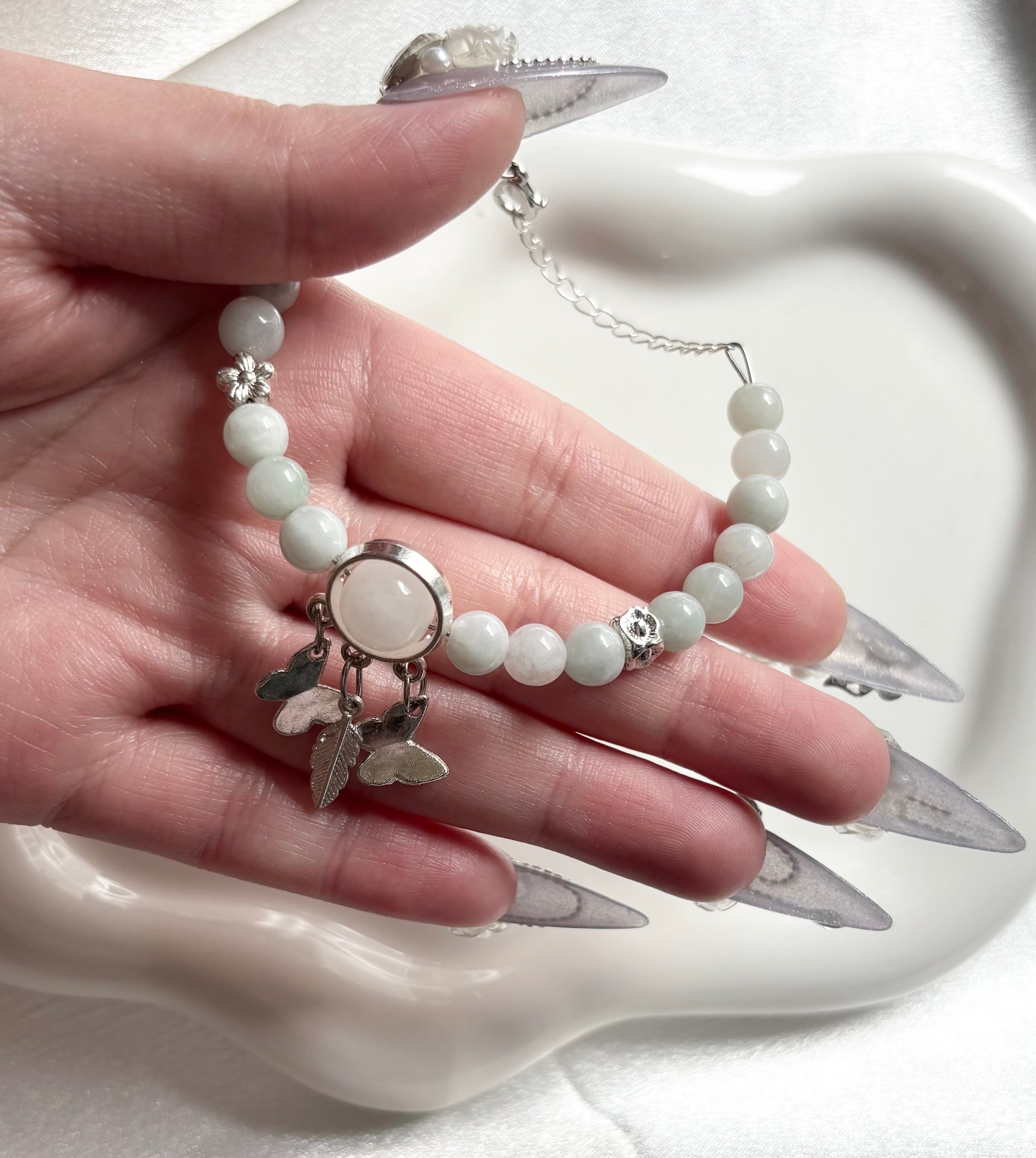 Light Apple Green Jade Bracelet