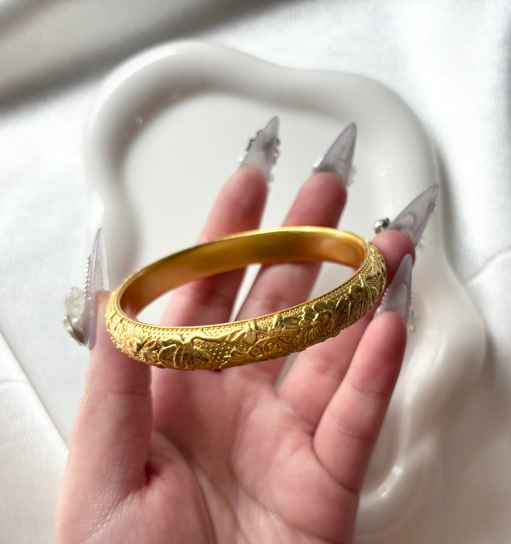 Golden Floral Bangle