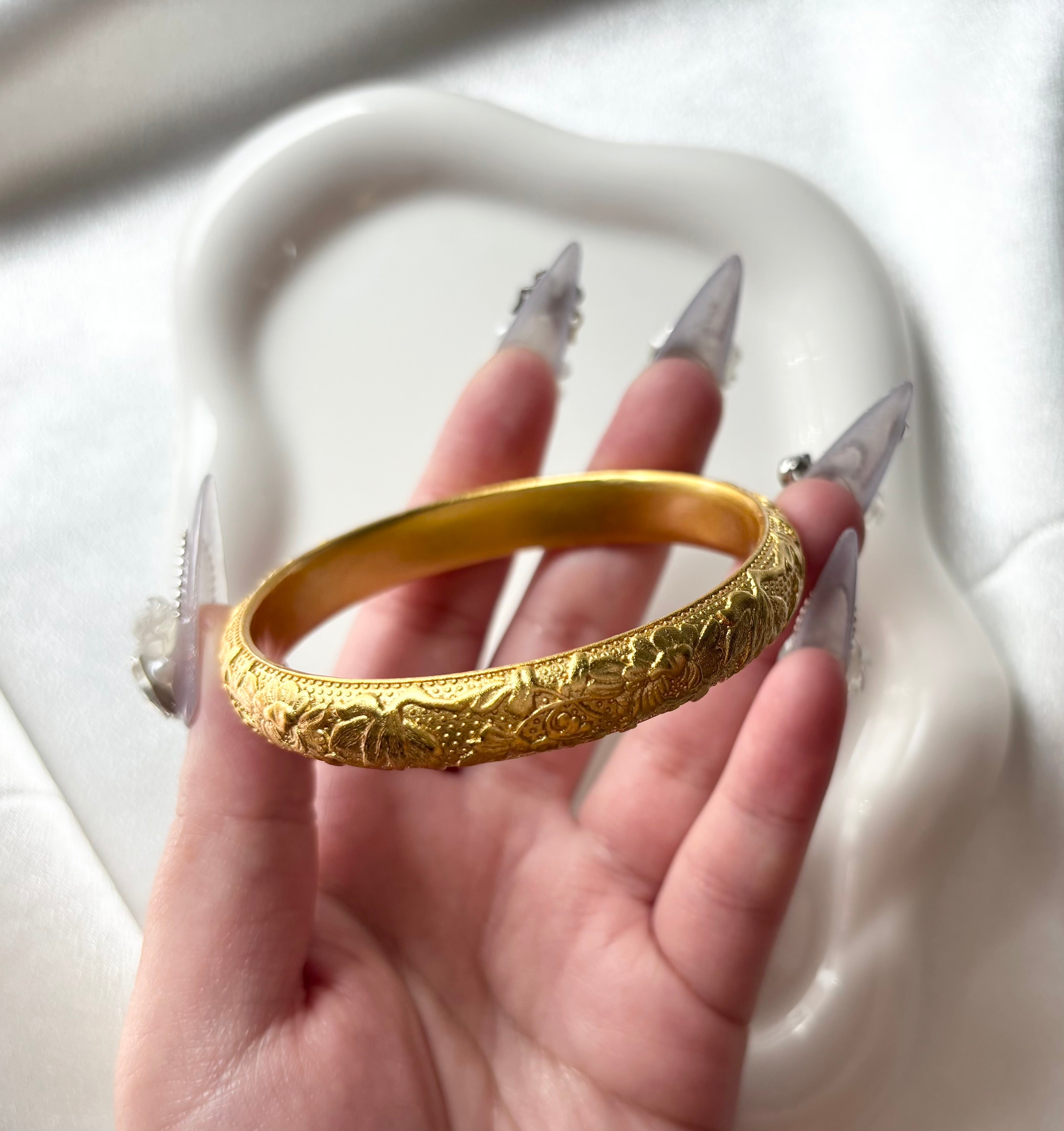 Golden Floral Bangle