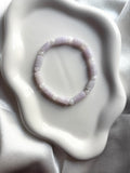 Lavender Carved Barrel Jade Bracelet 1
