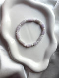Lavender Carved Barrel Jade Bracelet 2